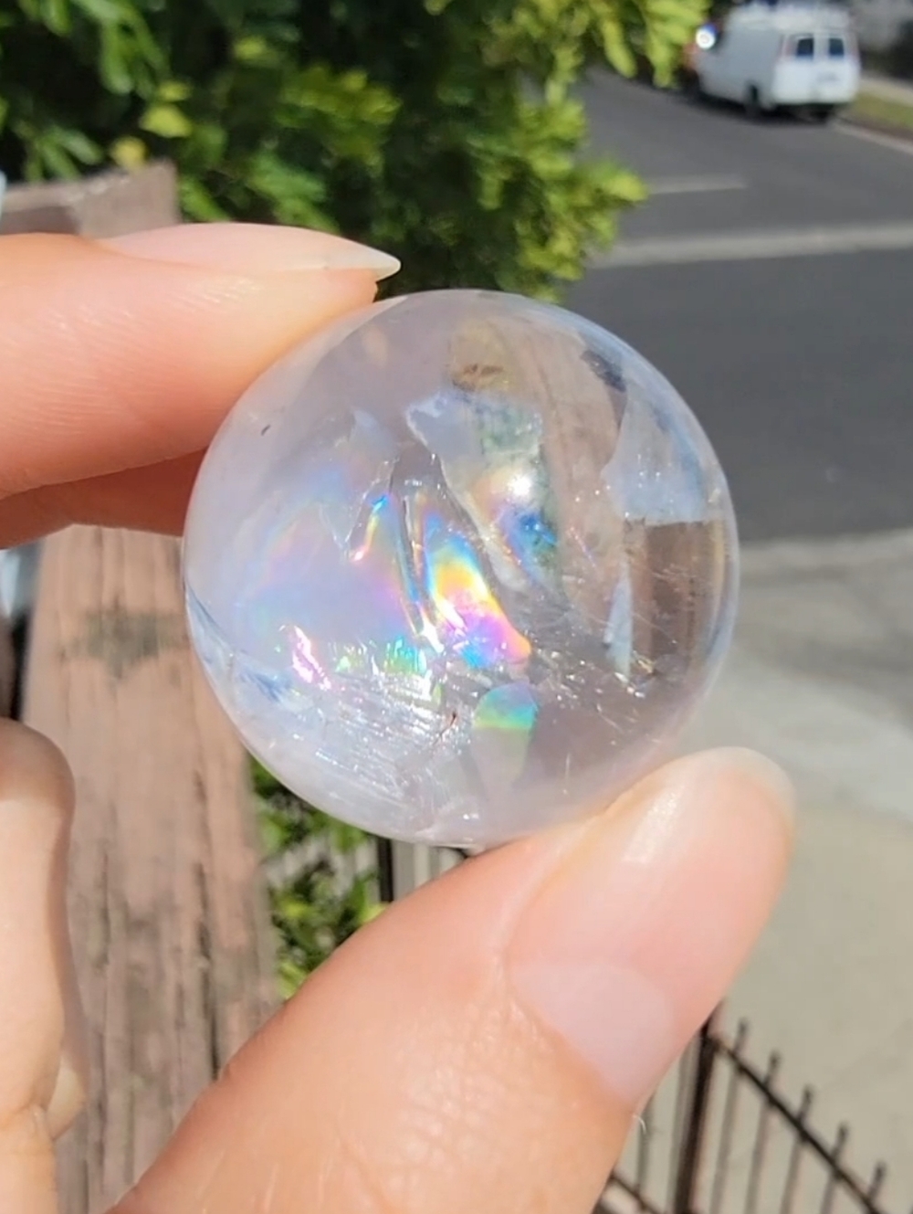 (#9) NEW 27MM HIGH-QUALITY CLEAR QUARYZ MINI SPHERE